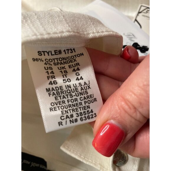 Not Your Daughters Jeans NWT White Premium Denim Jeans Sz 14 - Picture 7 of 11